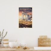 Monument Rocks Kansas Vintage Reise Poster (Küche)