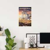 Monument Rocks Kansas Vintage Reise Poster (Heimbüro)