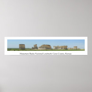 Monument Rocks National Sehenswürdigkeit Poster