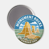 Monument Rocks USA Magnet (Vorderseite/Rückseite)