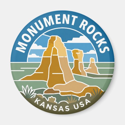 Monument Rocks USA Magnet (Vorne)