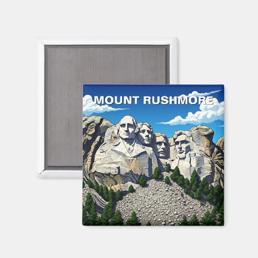 Monument Rushmore National Monument Travel Magnet (Vorderseite/Rückseite)