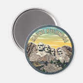Monument Rushmore National Monument Travel Magnet (Vorderseite/Rückseite)