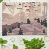 Monument Rushmore Nationalparkprojekt des Süd-Dako Geschirrtuch (Gefaltet)