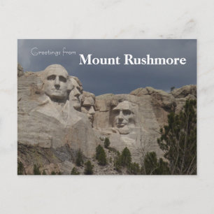 Monument Rushmore Nationalparkprojekt des Süd-Dako Postkarte