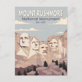 Monument Rushmore Nationalparkprojekt des Süd-Dako Postkarte (Vorderseite)