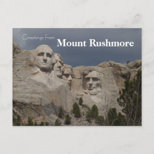 Monument Rushmore Nationalparkprojekt des Süd-Dako Postkarte