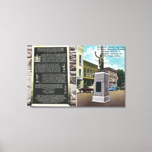 Monument Square und Erwin Historisches Museum Leinwanddruck (Vorderseite)