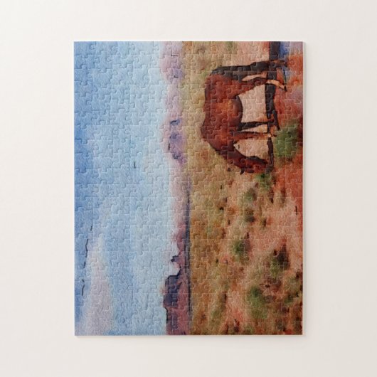 Monument-Tal - Aquarell Puzzle (Vertikal)