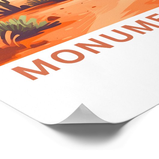 Monument Tal Arizona Poster (Ecke)