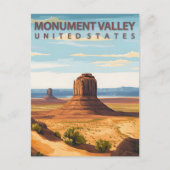 Monument Tal Arizona Postkarte (Vorderseite)