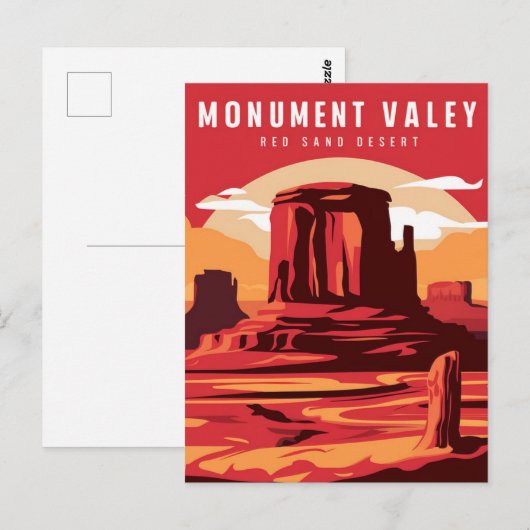 Monument Tal Arizona Postkarte (Vorne/Hinten)