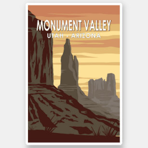 Monument Tal Arizona Utah Vintag Aufkleber
