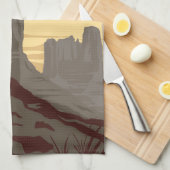 Monument Tal Arizona Utah Vintag Geschirrtuch (Viertel Falte)