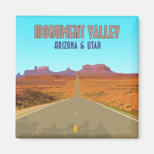 Monument Tal Arizona Utah Vintag Magnet (Vorne)