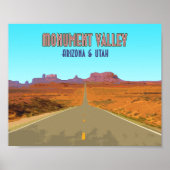 Monument Tal Arizona Utah Vintag Poster (Vorne)