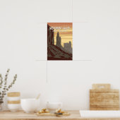 Monument Tal Arizona Utah Vintag Poster (Küche)