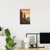 Monument Tal Arizona Utah Vintag Poster (Heimbüro)
