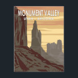 Monument Tal Arizona Utah Vintag Postkarte<br><div class="desc">Monument Valley,  eine Wüstenregion mit rotem Sand an der Grenze zwischen Arizona und Utah,  ist bekannt für die mächtigen Sandsteinbäume des Monument Valley Navajo Tribal Park.</div>