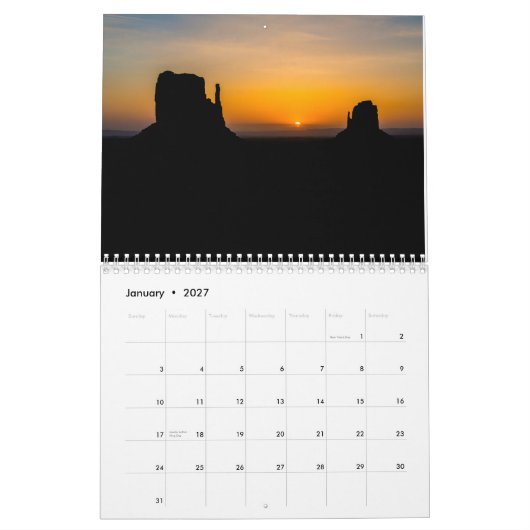Monument-Tal Kalender (Jan 2027)