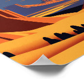 Monument Tal Minimalistisch Vintage Poster (Ecke)