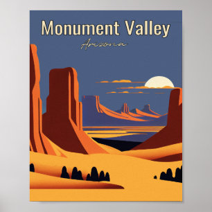Monument Tal Minimalistisch Vintage Poster