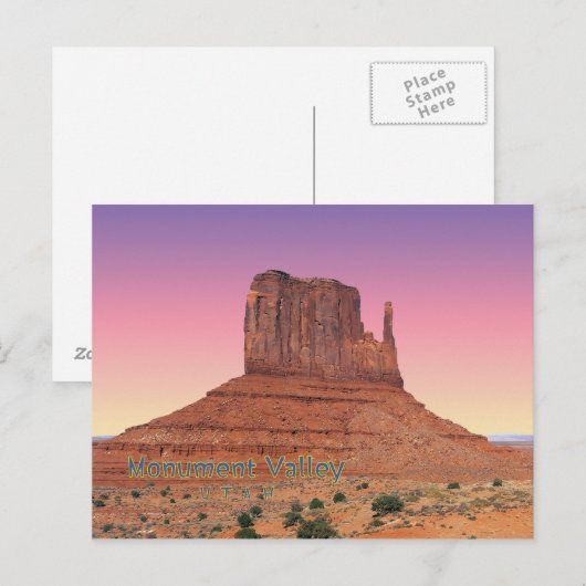 Monument Tal, Utah Postkarte (Vorne/Hinten)
