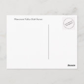 Monument Tal utah Postkarte (Rückseite)