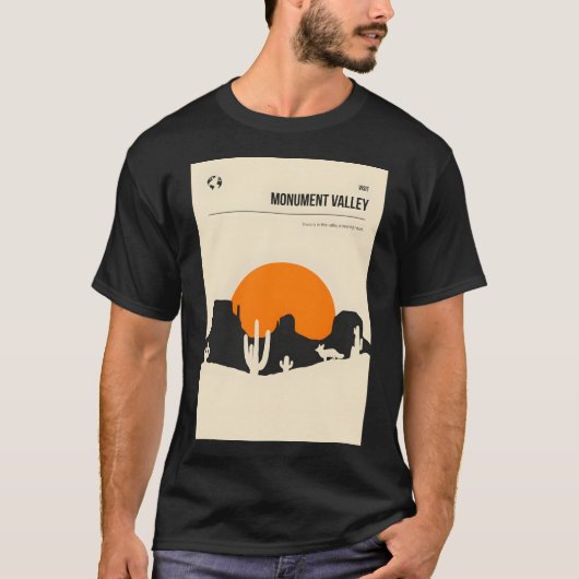 Monument Tal Vintag Mindestbuchreise T-Shirt (Vorderseite)