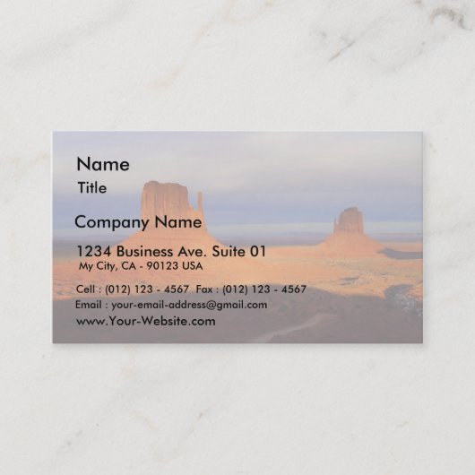 Monument-Tal Visitenkarte (Vorderseite)