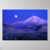 Monument über Hood winter, Oregon Poster (Vorne)