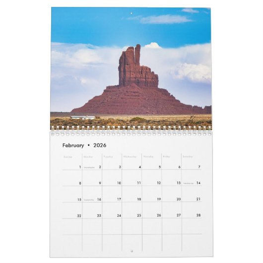 Monument Valley 12 Monate Kalender (Feb 2026)