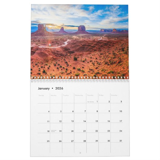 Monument Valley 12 Monate Kalender (Jan 2026)