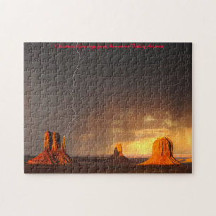 Monument Valley Arizona. Frohe Weihnachten Puzzle
