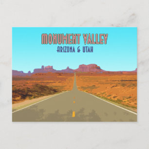 Monument Valley Arizona Utah Vintage Postkarte