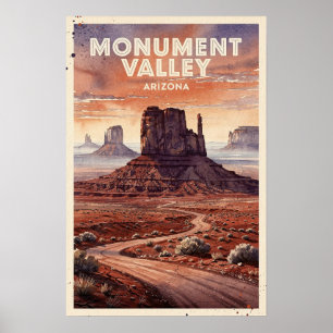 Monument Valley Arizona Vintage Reise Poster