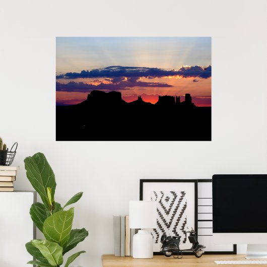 Monument Valley at Sunrise Poster (Heimbüro)