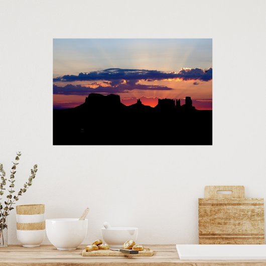 Monument Valley at Sunrise Poster (Küche)