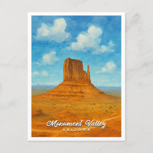 Monument Valley AZ Wüstenansicht   Aquarell Feiertagspostkarte