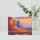 Monument Valley bei Sunset, Postkarte (Stehend Vorderseite)