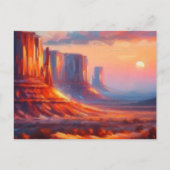 Monument Valley bei Sunset, Postkarte (Vorderseite)