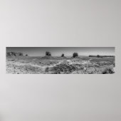 Monument Valley Black and White Panoramic Poster (Vorne)