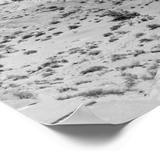 Monument Valley Black and White Panoramic Poster (Ecke)