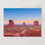 Monument Valley Grand Canyon Utah USA Sunset Postkarte<br><div class="desc">Dieses atemberaubende Design besticht durch einen sanften Sonnenuntergang über dem Tribal-Park Monument Valley Navajo im Grand Canyon National Park,  USA.</div>