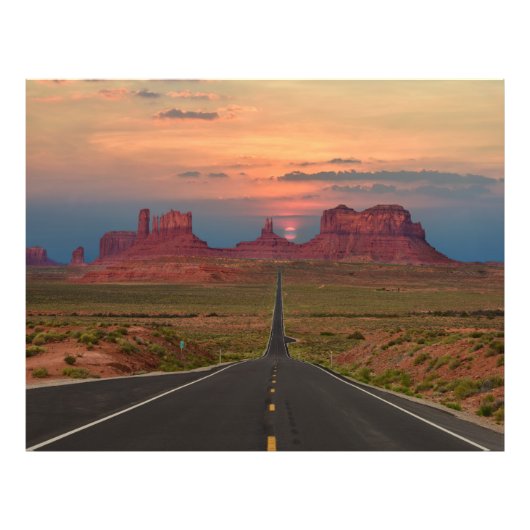 Monument Valley Landschaftlich Highway, Arizona US Fotodruck (Vorne)