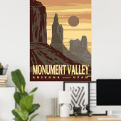 Monument Valley National Park Desert Landscape Poster (Heimbüro)