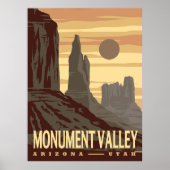 Monument Valley National Park Desert Landscape Poster (Vorne)