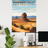 Monument Valley National Park Desert Landscape Poster (Heimbüro)