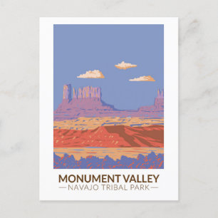 Monument Valley Navajo Tribal Park Reise Vintage Postkarte