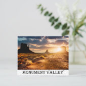 Monument Valley Navajo Tribal Park Utah USA Postkarte (Stehend Vorderseite)